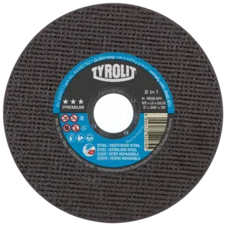 Kappeskive 125mm x 1,0mm x 22,23mm Inox Premium*** Tyrolit