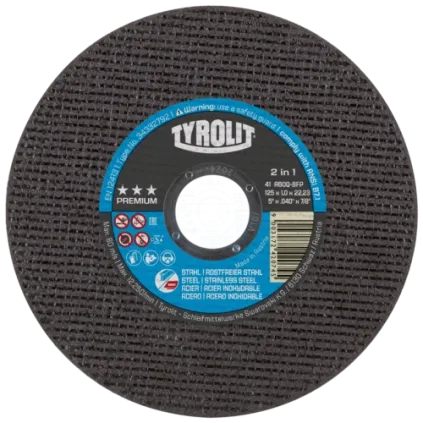 Kappeskive 125mm x 1,0mm x 22,23mm Inox Premium*** Tyrolit